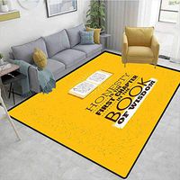 Bigdatastore Book Animals Door Mats Outdoors, Book of Wisdom Inspirational Quote on Yellow Background Chapter of Honesty, Easy Maintenance Area Rug Living Room Bedroom Carpet(3'x 8')