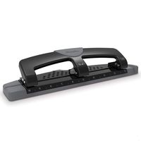Swingline 3 Hole Punch, Hole Puncher, SmartTouch, 12 Sheet Punch Capacity, Low Force, Black/Gray (74134)