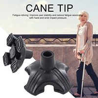 Ladeyi Cane Tip Quad Rubber Replacement Foot Pad for Walking Canes Stable Four Point Bracket Four Feet Stable Non-Slip Foot Pad Cane Rubber Foot Pad Old Man Walking Stick - 19MM