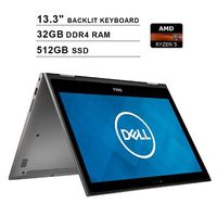 2019 Newest Dell Inspiron 13 7000 2-in-1 13.3 Inch Touchscreen FHD 1080p Laptop (AMD 4-Cores Ryzen 5 2500U up to 3.6 GHz, 32GB DDR4 RAM, 512GB SSD, AMD Radeon Vega 8, Backlit Keyboard, Windows 10)