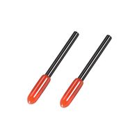 uxcell Black Plastic Antenna Tube and Cap Red for RC Remote Control Vehicles Receiver Antenna - 2pcs