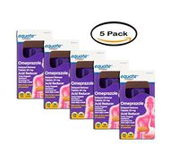 PACK OF 5 - Equate Acid Reducer Omeprazole Tablets, 20 mg, 14 Ct