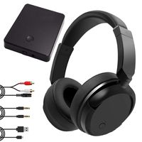 Wireless Headphones for TV Watching, 2.4GHz Wireless TV Headphones 100ft Distance Rechargeable Transmitter, Foldable No Delay TV Headphones Wireless