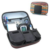 USA Gear Travel Medicine Organizer for Diabetic Supplies - Omnipod, Glucose Monitoring System, Syringes, Insulin Vials and Lancets - Compatible with ACCU-CHEK, Bayer Contour, TRUEtest - Southwest