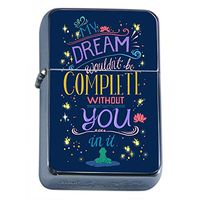 Complete Dream Without You Flip Top Dual Torch Em1 Smoking Cigarette Silver Refillable Dual Flame