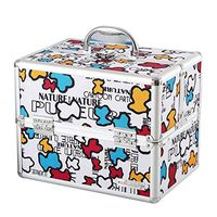 Flower Pot Rack Medical Box With Lock And Compartment, First Aid Box Emergency Medicine Cabinet Case, Cartoon Multi-layer First Aid Kit Storage Box (color : White),Colour:Light Pink ( Color : White )