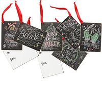 Primitives By Kathy Valerie McKeen 3.50 inch x 2.50 inch , 2.50 inch x 3.50 inch Gift Tags - Chalk Christmas