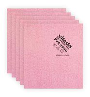Vileda Professional | PVA Microfiber Cloth | All Purpose Cleaning Shammy | Shiny Streak Free Results | Synthetic Chamois Towel | Ideal for Hard Surfaces | Smooth & Absorbent Materials | 5 Pack | Red