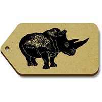 Azeeda 10 x 'Rhino' 66mm x 34mm Gift Tags (TG00004621)