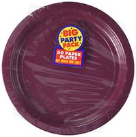 Big Party Pack Berry Red Paper Plates | 9" | Pack of 50 | Party Supply