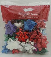 36 Gift Bows Peel N' Stick, Multi-Color