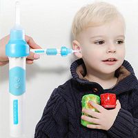 Electric Earwax Removal Tools for Kids Vacuum Ear Cleaners Soft Silicone Automatic Earwax Removal Kits with LED Light Powerful Suction for Easy Cleaning Let Your Girl No Longer Refuses to Dig Ear Wax