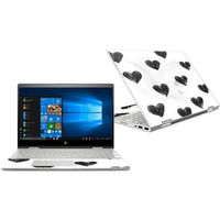 MightySkins Skin Compatible with HP Envy x360 Convertible 15" (2018) - Ink Hearts | Protective, Durable, and Unique Vinyl Decal wrap Cover | Easy to Apply, Remove, and Change Styles | Made in The USA