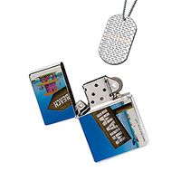New Vibe Silver Flip Top Lighter - Miami Beach