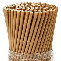 Coobey 350 Pieces Brown Kraft Paper Straws Biodegradable Drinking Straw with Bulk Top Quality Drinking Straws Decorations for Wedding Supplies and Party Favors