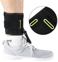 TENBON Ankle Support Drop Foot Brace Orthosis - Comfort Cushioned Adjustable Wrap Compression for Improved Walking Gait, Prevents Cramps Ankle Sprains