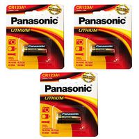 3pc Panasonic CR123 2/3A 3V Photo Lithium Batteries 123-SANYO 5018LC 6205 BR2/3A