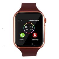 321OU Smart Watch Touch Screen Bluetooth Smart Watch Smartwatch Phone Fitness Tracker SIM SD Card Slot Camera Pedometer (Brown)