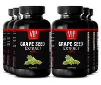 Grapeseed - Grape Seed Extract 100 - Heart Health Vitamins 6 Bottles 180 Capsules