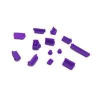 GerTong 13 Piece/Set Dustproof Cover Stopper Universal Anti-Dust Silicone Plugs for PC Laptop and Notebook Computers (Purple)