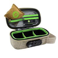 STASHLOGIX Silverton - Locking Stash Bag with Odor Control (Tan, Small)