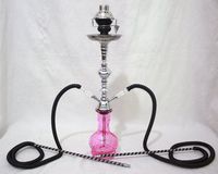 22 JACK OF HEARTS Pink 2 Hose Hookah Shisha Pipe Smoking Set by Hookah4sale 2-Hose