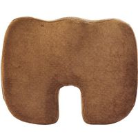 Dr. Ergo, Chiropractor Grade, Extra Firm Crush-Proof High Density Memory Foam Seat Cushion, Coccyx, Tailbone and Sciatica Back Pain Relief, Non Slip Bottom for Wheelchair, Car and Chair - Brown 