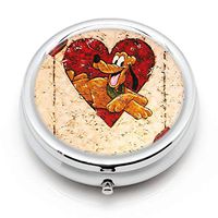 DISNEY COLLECTION Pill Case Disney Pluto with A Heart 3 Sets Water Rust Proof Travel Portable Daily Medicine Pill Box