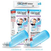 Dr. Hana's Nasopure The"Nicer Neti Pot" for Kids | Two (2) Little Sampler Kits | Two (2) 4 Ounce Bottles with 8 Buffered Salt Packets | Nasal Irrigation for Natural Allergy Relief