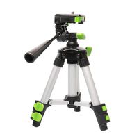 Huepar TPD05 19.7" Lightweight Aluminum Tripod-Mini Portable Adjustable Tripod for Laser Level and Camera, with 3-Way Flexible Pan Head and Bubble Level, Quick Release Plate with 1/4"-20 Screw Mount