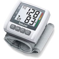 Beurer BC30 Wrist Blood Pressure Monitor, Adjust. Cuff | Automatic & Digital, 2x 60 Reading Memory, LCD XL Numbers, Irreg. Heartbeat, Cuff Circ. 5.3” - 7.7”| Home Use BP Machine Kit | High BP Detector