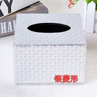T-ZJHC Creative Napkin Tray Hotel European Small Napkin Tray Square Tray Paper Towel Box, Silver Diamond, 12 12 8.5