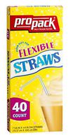 [80 Count] Propack Red White And Blue Colored Plastic Disposable Drinking Flexible Straws For Home, Office, Wedding, Events, Parties, Take Out, Water, Juice, Soda, Beer, Cocktails, (2 Packs)
