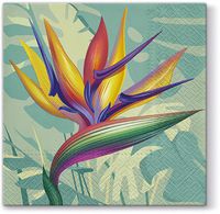 Bird of Paradise Luncheon Napkins 40pcs 13"x13" Floral Yellow and Orange Strelitzia