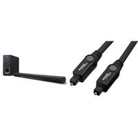 Yamaha YAS-207BL Sound Bar with Wireless Subwoofer Bluetooth & DTS Virtual:X Black & AmazonBasics Digital Optical Audio Toslink Cable - 6 Feet (1.8 Meters)