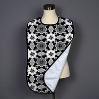 Black & Gray Mosaic Adult Bib - Covered with Care - 5 Pack