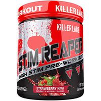 Killer Labz Stim Reaper Pre Workout Stimulant - Energy and Focus Booster Supplement - Preworkout For Men or Women with Caffeine Anhydrous, Beta Alanine Powder and Choline, 30 Servings, Strawberry Kiwi