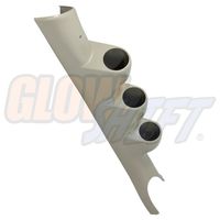 GlowShift Taupe Triple Pillar Gauge Pod for 2003-2009 Dodge Ram Cummins 1500 2500 3500 - Factory Color Matched - UV Protected - ABS Plastic - Mounts (3) 2-1/16" (52mm) Gauges to Truck's A-Pillar