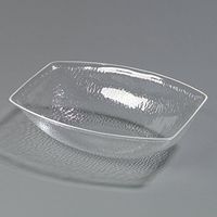 Clear Oval Acrylic Pebbled Finish 5.5 Quart Bowl 10 1/2 x 14 inch - 4 per case