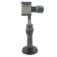 Camera Tripod Mount Extension Stand Mount Base Lightweight Scalable for DJI Osmo Mobile Phone Gimbal 2 (Black)