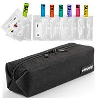 pillpanion Portable, Easy to Fill and Follow Pill Organizer for Medications and Supplements, Black Sparkle