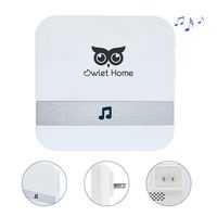 Owlet Home Indoor Wireless Chime for Video Doorbell, 52 Melody Options, 4 Adjustable Volume Levels, Alert LED Flash, 500-feet Range, White