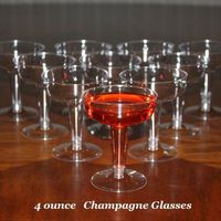 Polar Ice Disposable Plastic Champagne Glasses, 4 Ounce, Box of 200