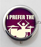 BlackKey I Prefer the Drummer 3-Compartment Decorative Pocket Gift Box Case Organizer for Pill, Color 1 -628