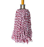 VIGORMORE Complete Wet Mop, High Absorbent Round Head, Red Cotton Mops
