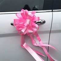 Genie 10pcs Large Organza Pull Bow Craft Ribbon Wedding Car Decoration Gifts Wrapping Supplies Packing Material Pull Flower Cheap,Pink