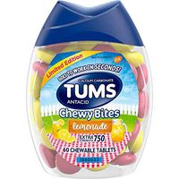 Tums Chewy Bites Lemonade Extra Strength Antacid, 60 Chewable Tablets