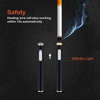 USB Electric Cigarette Lighter Mini Protable Rechargeable Windproof Flameless No Gas Lighter (Red)