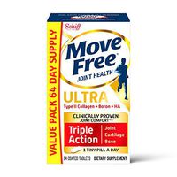 Type II Collagen, Boron & HA Ultra Triple Action Tablets, Move Free (64 Count in a Bottle), Joint Health Supplement with Just 1 Tiny Pill Per Day to Promote Joint, Cartilage and Bone Health