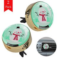 Snow Crystal Ball two gold air freshener aromatherapy essential oil diffusers for car vent clip portable with four refill pads 1.33x1.83in